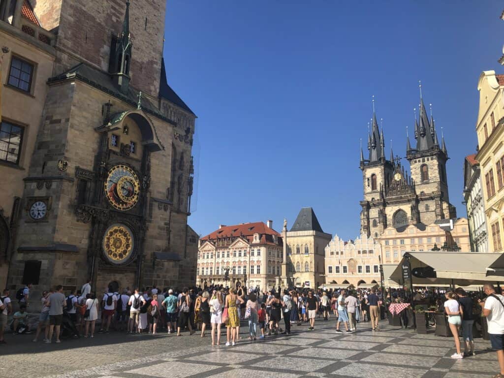 mig ved Old town sqaure i prag