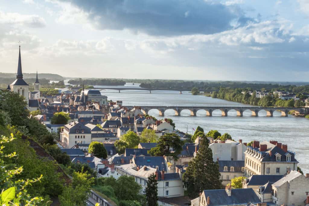 Saumur og Loire flod