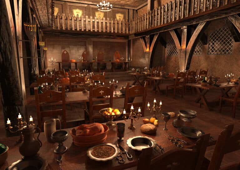 middelalder middag prag